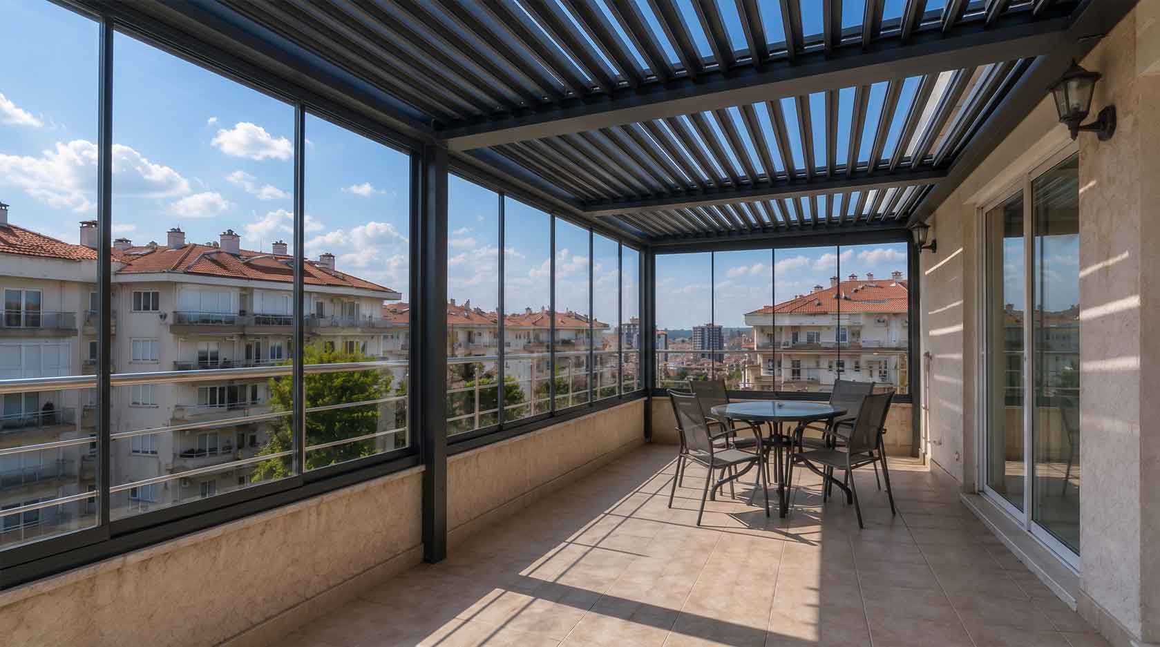 Cam Balkon ve Pergola Uygulaması — uygulama sonrası