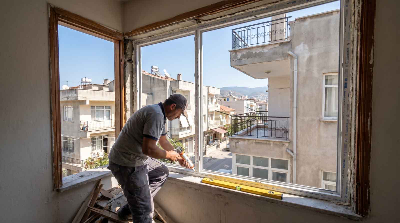 İzmir Kapı ve Pencere Değişimi uygulaması — Çalışkan Mimarlık