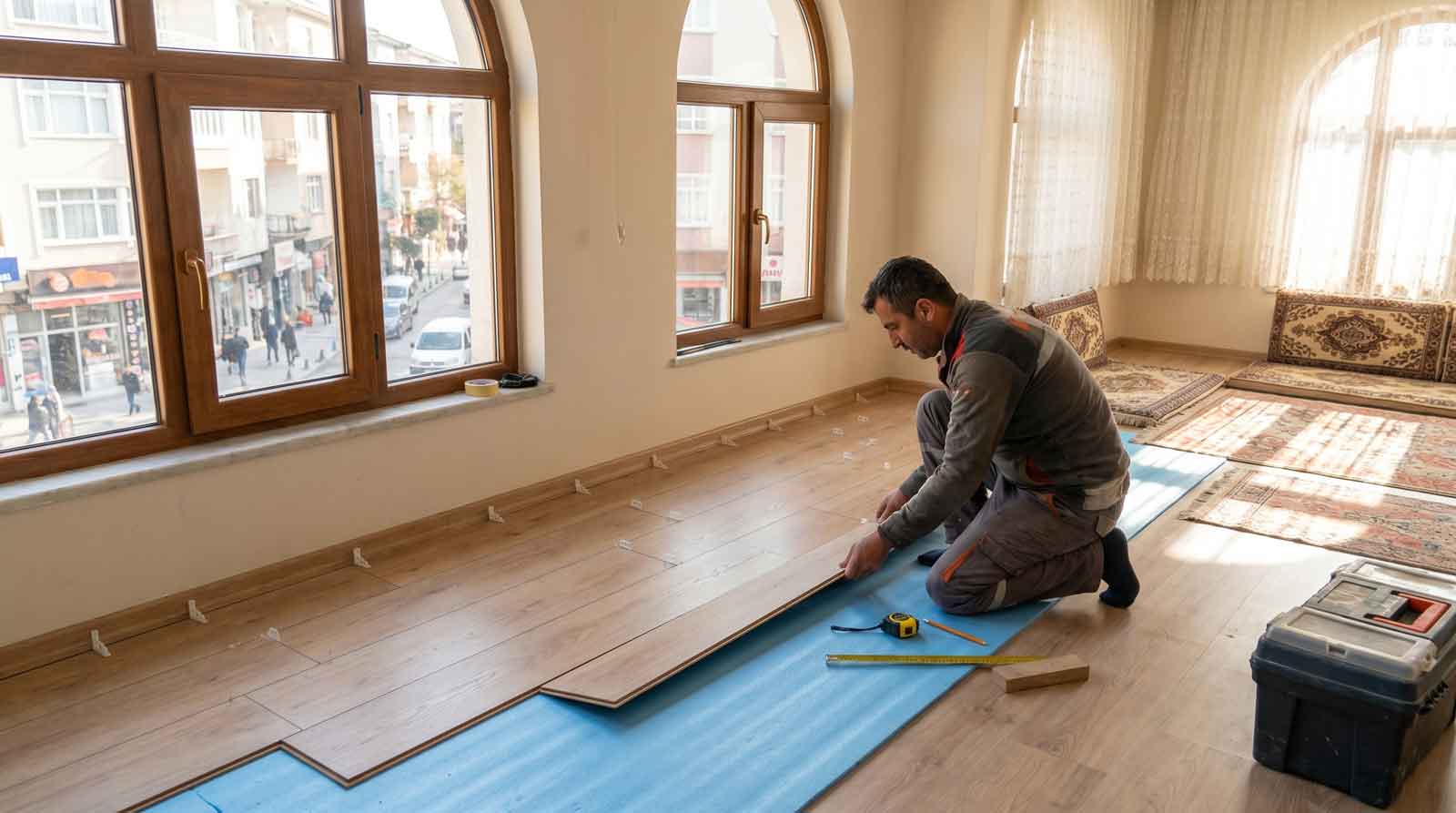 İzmir Laminant Parke Döşeme uygulaması — Çalışkan Mimarlık